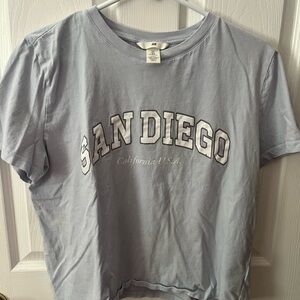 H&M Blue Short Sleeve Tee with San Diego Print